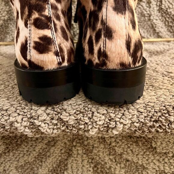 NWOB $1256 Women's Alexander Wang Lyndon Leopard Print Sheep Hair Boots 36 or 6 - Picture 6 of 10